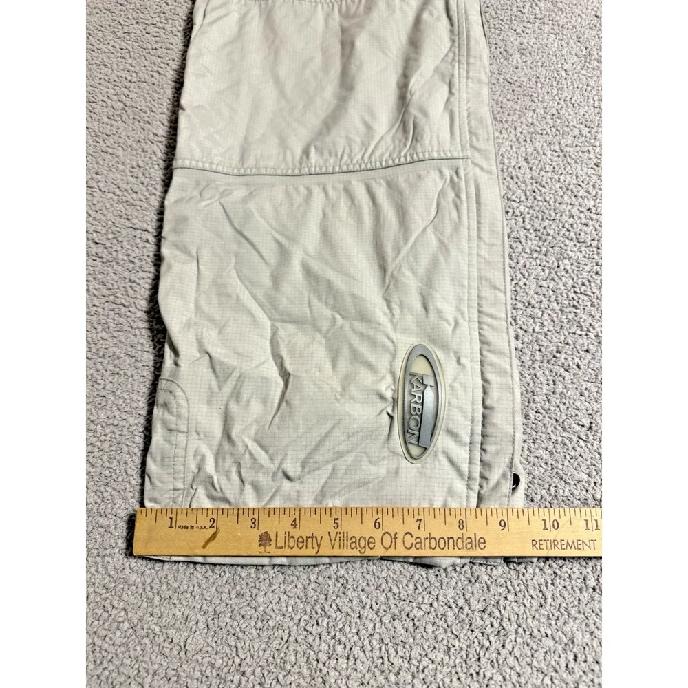 KARBON Ski Pants Mens Large Gray Insulated Snowboard Suspenders Pockets